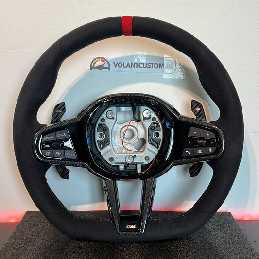 Volant Custom Facelift (Alcantara & Détails Rouges) - Pour BMW G2X/G3X/G8X