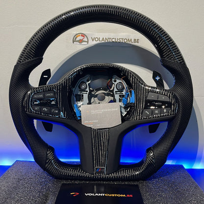 Volant Custom Série G Cuir Perforé & Carbone Tressé - BMW G2X/G3X/G8X/+