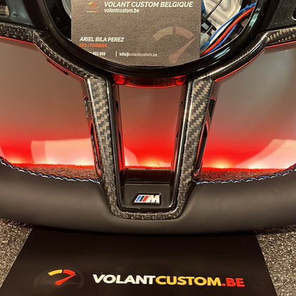 Volant Custom Série G Facelift Cuir & Détails Rouges (Style 2025) - BMW G2X/G3X/G8X/+ (Copie)