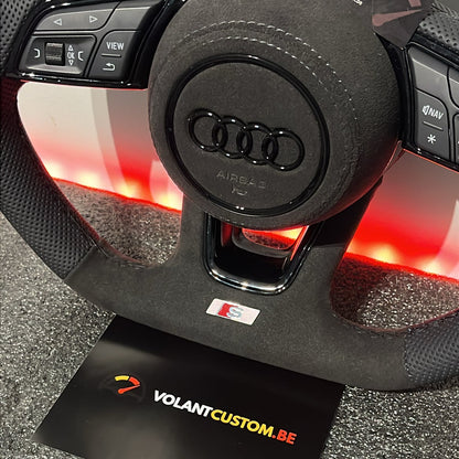 Volant Custom en Alcantara & Cuir Perforé - Audi A3/S3/RS3/8V/+