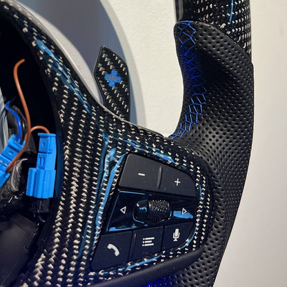 Volant Custom Série G Cuir Perforé & Carbone Tressé - BMW G2X/G3X/G8X/+