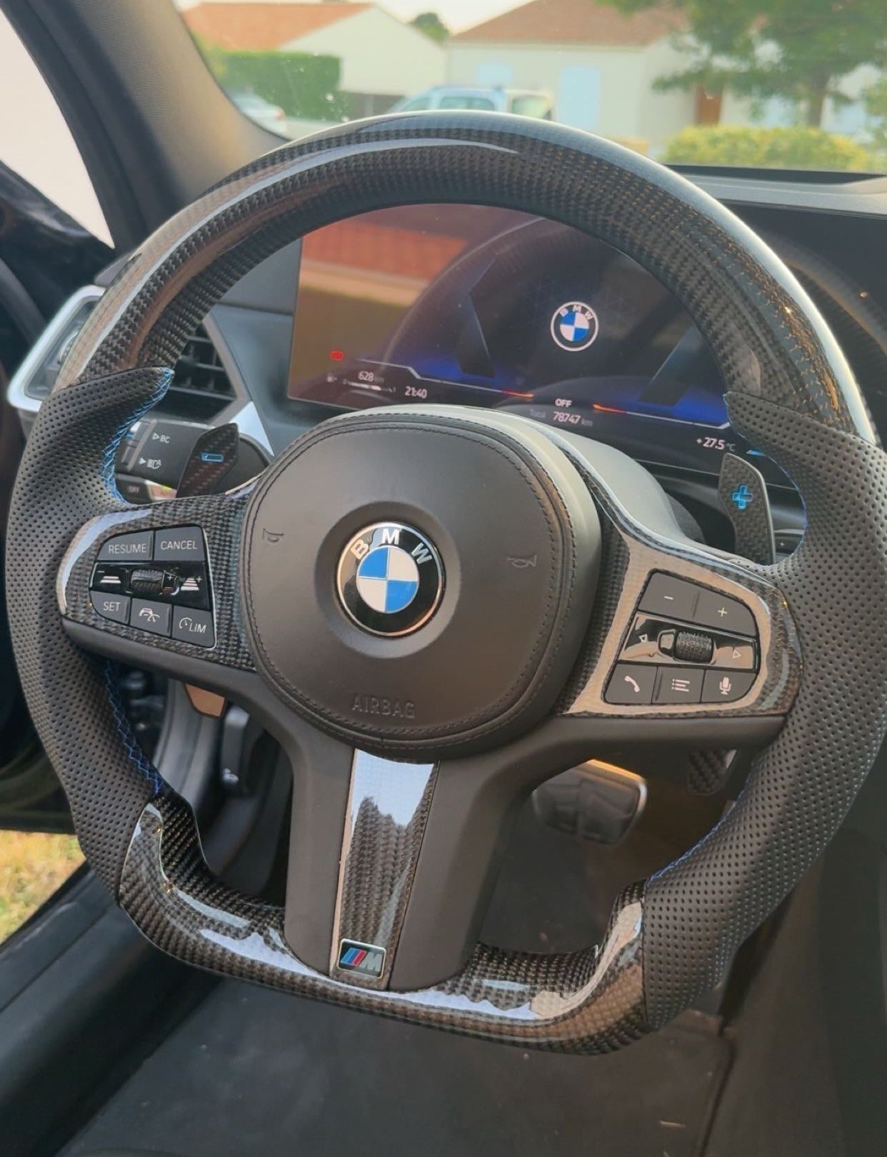 Volant Custom Série G Cuir Perforé & Carbone Tressé - BMW G2X/G3X/G8X/+