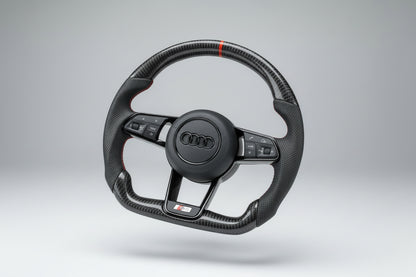 Volant Custom Carbone & Détails Rouges - Audi TT/R8/A7/+